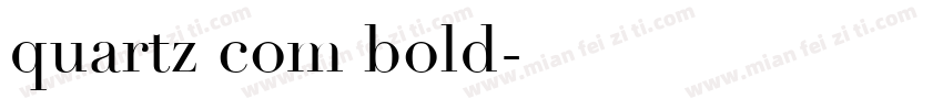 quartz com bold字体转换